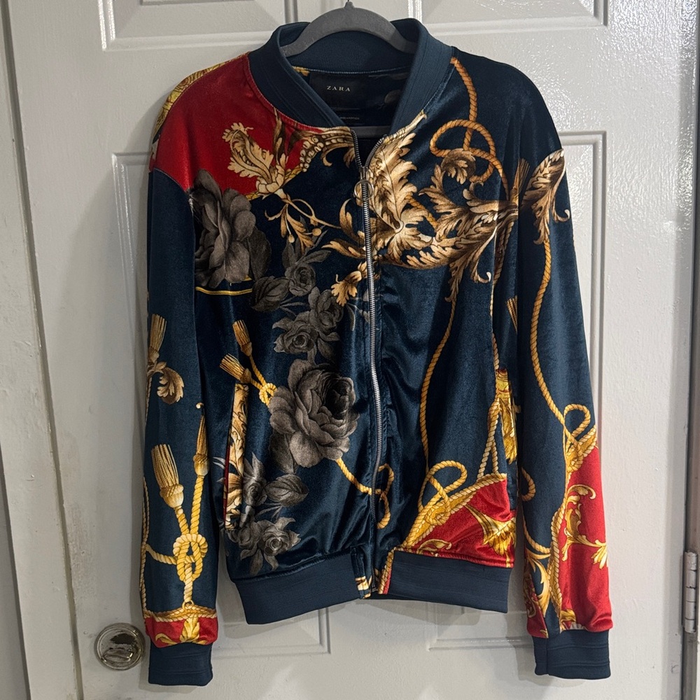 Zara Multicolor Zip Up Sweater